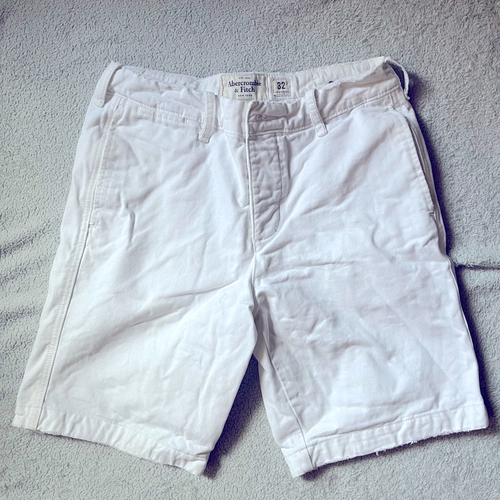 A&F Abercrombie&Fitch Vintage classic, white, chino Shorts, 32, 10inch